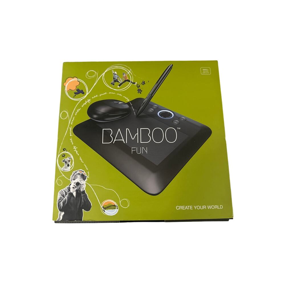 New Open Box Wacom CTE-450 Bamboo Fun Pen Tablet Mouse Small 5.8”W x 3.7”D